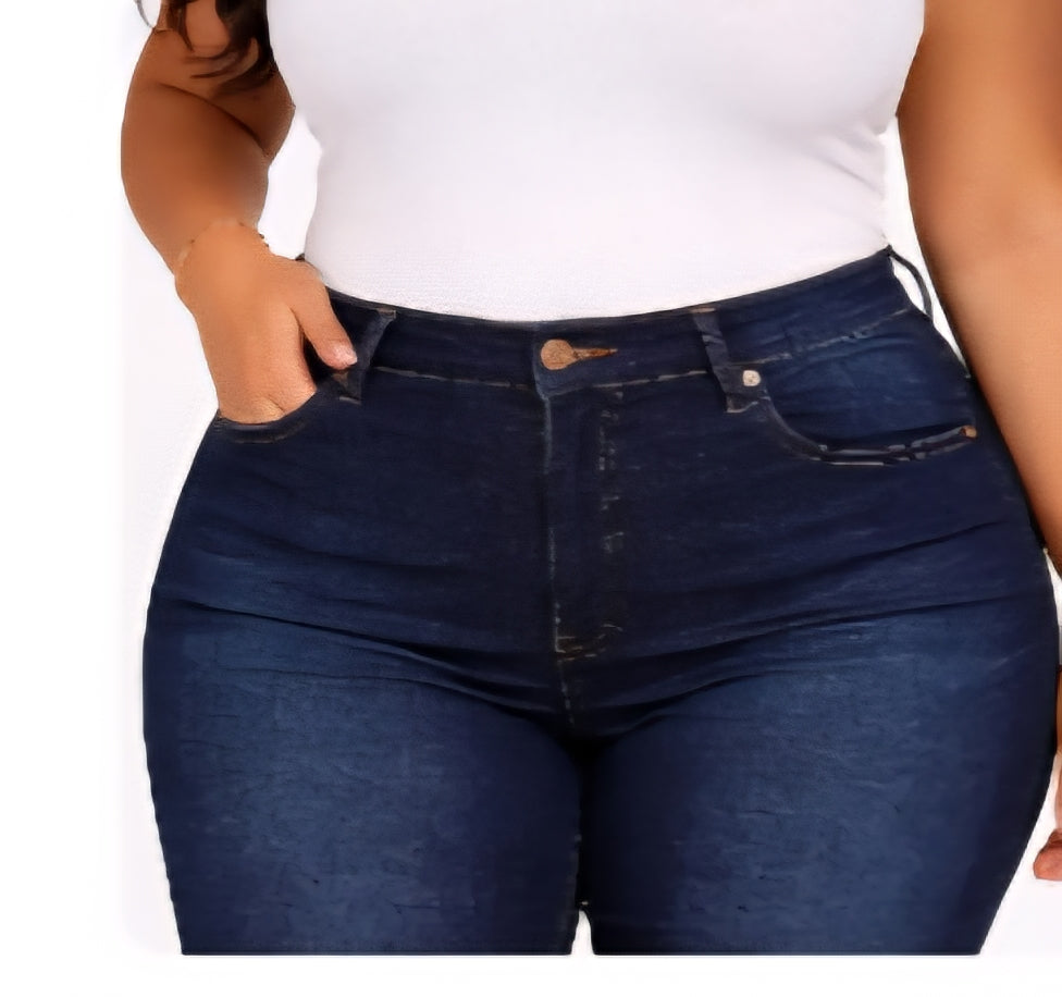 Plus Size Denim Jeans, Women's Bermuda Short Pants stretch true to size