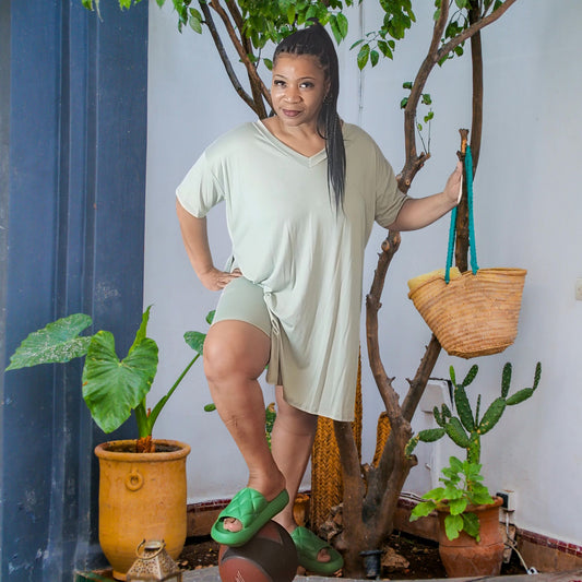 Light Green 2 Piece Short Set