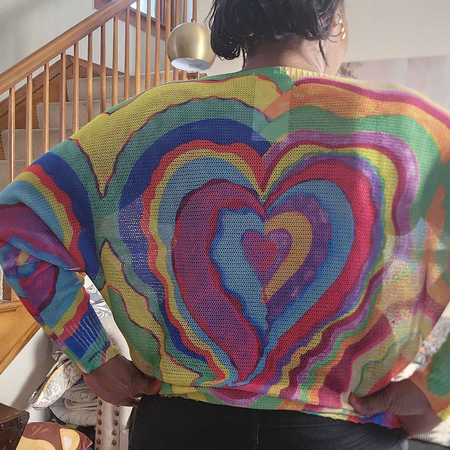 One Size fits All Relaxed fit knit heart sweater